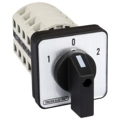   Választókapcsoló, 1-0-2 400V, 50Hz, 25A, 2×4P, 7,5kW, 48×48mm, 60°