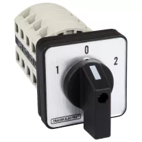   Választókapcsoló, 1-0-2 400V, 50Hz, 32A, 2×4P, 11kW, 64×64mm, 60°