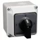 Tokozott választókapcsoló, 1-0-2 400V, 50Hz, 32A, 2×3P, 11kW, 64×64mm, 90°, IP44