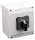 Tokozott választókapcsoló, 1-0-2 400V, 50Hz, 63A, 2×3P, 18,5kW, 64×64mm, 90°, IP65