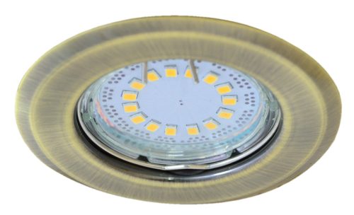 Beépíthető lámpatest spot fényforrásokhoz, matt arany max.50W, MR16, D=82mm