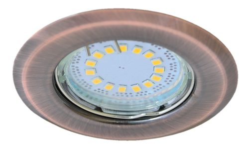 Beépíthető lámpatest spot fényforrásokhoz, matt réz max.50W, MR16, D=82mm