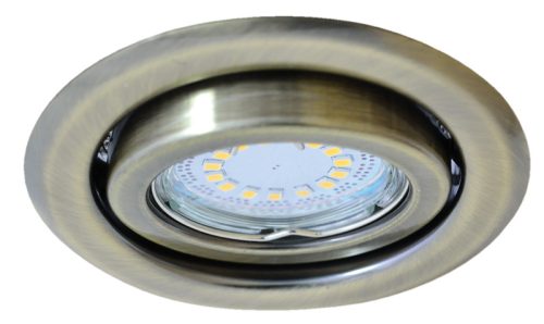 Beépíthető lámpatest spot fényforrásokhoz, matt arany max.50W, MR16, D=97mm, 30°
