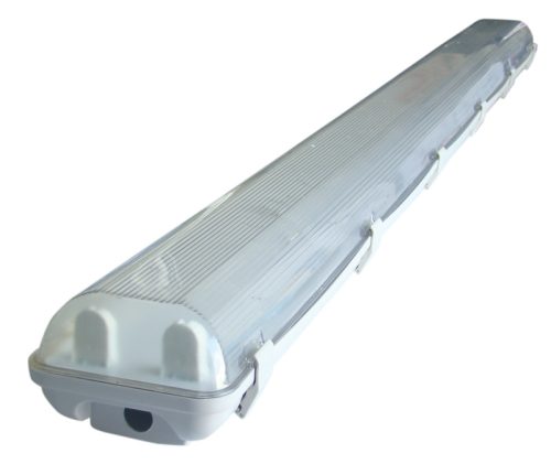 Védett lámpatest LED csövekhez, egyoldalas betáp 230 V, 50 Hz, G13, 600 mm, IP65, ABS/PC
