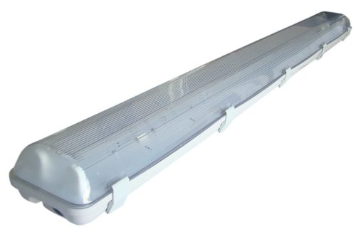 Védett lámpatest LED csövekhez, egyoldalas betáp 230 V, 50 Hz, G13, 1200 mm, IP65, ABS/PC,