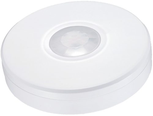Védett mozgásérzékelő, mennyezetre, lapos, fehér 230V, 50 Hz, 2000W, 360°, 1-8 m, 10 s-15 min, 3-2000lux,IP65