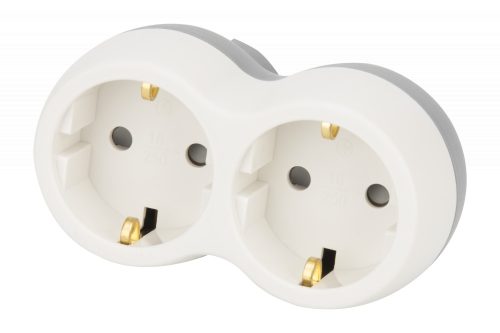 Többférőhelyes átalakító csatlakozó, szürke + fehér