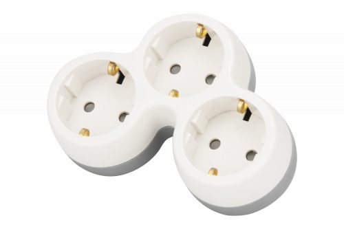 Többférőhelyes átalakító csatlakozó, szürke + fehér