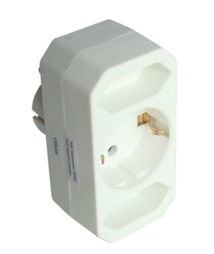 Többférőhelyes átalakító csatlakozó, francia kivitelű, fehér