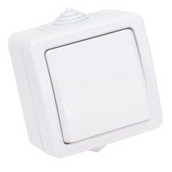   Falon kívüli 1-áramkörös kapcsoló 10AX/250VAC, IP54,(101)