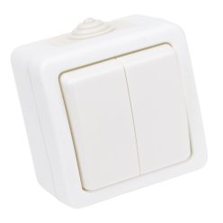   Falon kívüli 2-áramkörös váltókapcsoló 10AX/250VAC, IP54, (106/2)