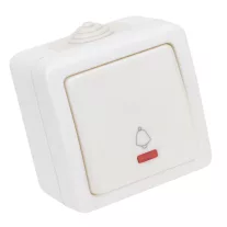   Falon kívüli csengőnyomó, jelzőfénnyel 10AX/250VAC, IP54, (N101)