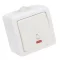 Falon kívüli csengőnyomó, jelzőfénnyel 10AX/250VAC, IP54, (N101)
