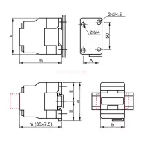 Kontaktor 660V, 50Hz, 12A, 5,5kW, 48V AC, 3×NO+1×NO