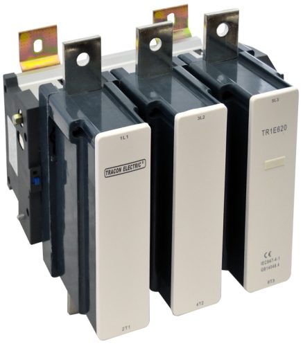 Nagyáramú kontaktor 660V, 50Hz, 620A, 335kW, 400V AC, 3×NO+1×NO
