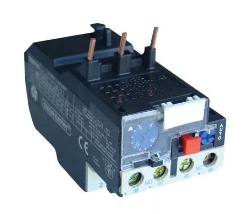 Termikus túláramvédelmi relé TR1D segédkontaktorokhoz 690V, 0-400Hz, 9-13A, 1×NC+1×NO