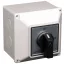 Tokozott szakaszoló kapcsoló 400V, 50Hz, 32A, 3P, 7,5kW, 64×64mm, IP44