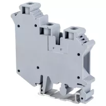   Háromkapcsos ipari sorozatkapocs, csavaros, sínre, szürke 800V 76A 0.5-16 mm2