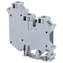   Háromkapcsos ipari sorozatkapocs, csavaros, sínre, szürke 800V 76A 0.5-16 mm2