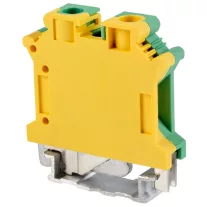   Védővezető ipari sorozatkapocs, csavaros, sínre, zöld/sárga 0,5-10mm2, 76A