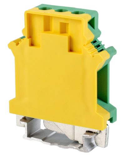 Védővezető ipari sorozatkapocs, csavaros, sínre, zöld/sárga 2,5-16mm2, 101A