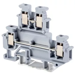   Emeletes ipari sorozatkapocs,csavaros, sínre, szürke 500V 24A 0.2-4 mm2