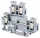 Emeletes ipari sorozatkapocs,csavaros, sínre, szürke 500V 24A 0.2-4 mm2