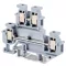 Emeletes ipari sorozatkapocs,csavaros, sínre, szürke 500V 24A 0.2-4 mm2