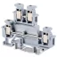 Emeletes ipari sorozatkapocs,csavaros, sínre, szürke 500V 24A 0.2-4 mm2