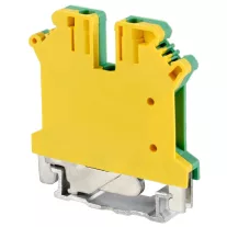   Védővezető ipari sorozatkapocs, csavaros, sínre, zöld/sárga 0,2-2,5mm2, 32A
