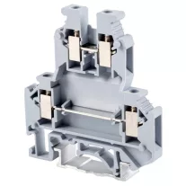   Emeletes ipari sorozatkapocs, csavaros, sínre, szürke 0,2-4mm2, 500VAC, 32A