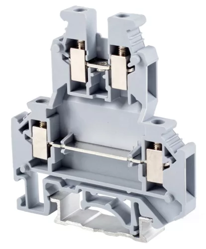 Emeletes ipari sorozatkapocs, csavaros, sínre, szürke 0,2-4mm2, 500VAC, 32A