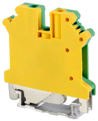 Védővezető ipari sorozatkapocs, csavaros, sínre, zöld/sárga 0,2-4mm2, 41A