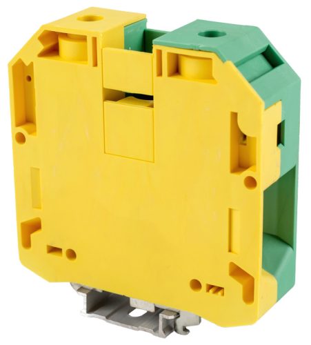 Védővezető ipari sorozatkapocs, csavaros, sínre, zöld/sárga 1000V 230A 25-95 mm2