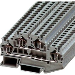   Emeletes ipari sorozatkapocs, rugós, sínre, kék 0,14-1,5mm2, 500VAC, 17,5A