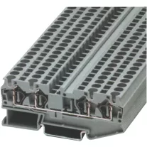   Négykapcsos ipari sorozatkapocs, rugós, sínre, kék 0,2-4mm2, 800VAC, 40A