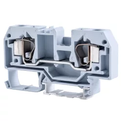   Fázisvezető ipari sorozatkapocs, rugós, sínre, szürke 800V 57A 0.2-10 mm2 2P