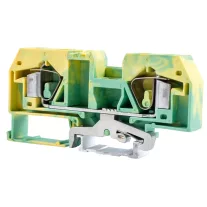   Védővezető ipari sorozatkapocs, rugós, sínre, zöld/sárga 800V 76A 0.2-16 mm2 2P