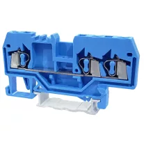   Nullavezető ipari sorozatkapocs, rugós, sínre, kék 800V 24A 0.08-2.5 mm2 3P