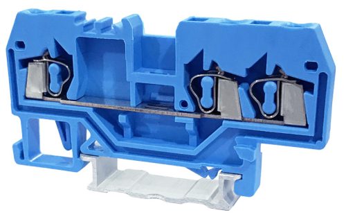 Nullavezető ipari sorozatkapocs, rugós, sínre, kék 800V 24A 0.08-2.5 mm2 3P