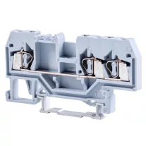   Fázisvezető ipari sorozatkapocs, rugós, sínre, szürke 800V 24A 0.08-2.5 mm2 3P
