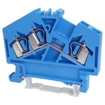   Nullavezető ipari sorozatkapocs, rugós, sínre, kék 800V 24A 0.08-2.5 mm2 3P