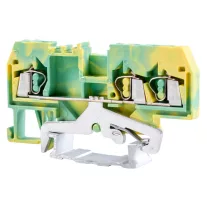   Védővezető ipari sorozatkapocs, rugós, sínre, zöld/sárga 800V 24A 0.08-2.5 mm2 3P