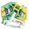 Védővezető ipari sorozatkapocs, rugós, sínre, zöld/sárga 800V 24A 0.08-2.5 mm2 3P