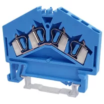   Nullavezető ipari sorozatkapocs, rugós, sínre, kék 800V 24A 0.08-2.5 mm2 4P