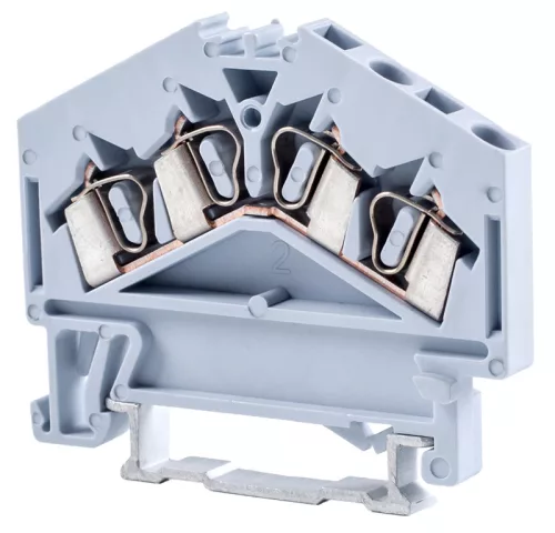 Fázisvezető ipari sorozatkapocs, rugós, sínre, szürke 800V 24A 0.08-2.5 mm2 4P
