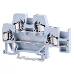   Emeletes ipari sorozatkapocs,rugós, sínre, szürke 500V 20A 0.08-2.5 mm2 4P