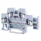Emeletes ipari sorozatkapocs,rugós, sínre, szürke 500V 20A 0.08-2.5 mm2 4P