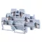 Emeletes ipari sorozatkapocs,rugós, sínre, szürke 500V 20A 0.08-2.5 mm2 6P
