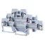 Emeletes ipari sorozatkapocs,rugós, sínre, szürke 500V 20A 0.08-2.5 mm2 6P
